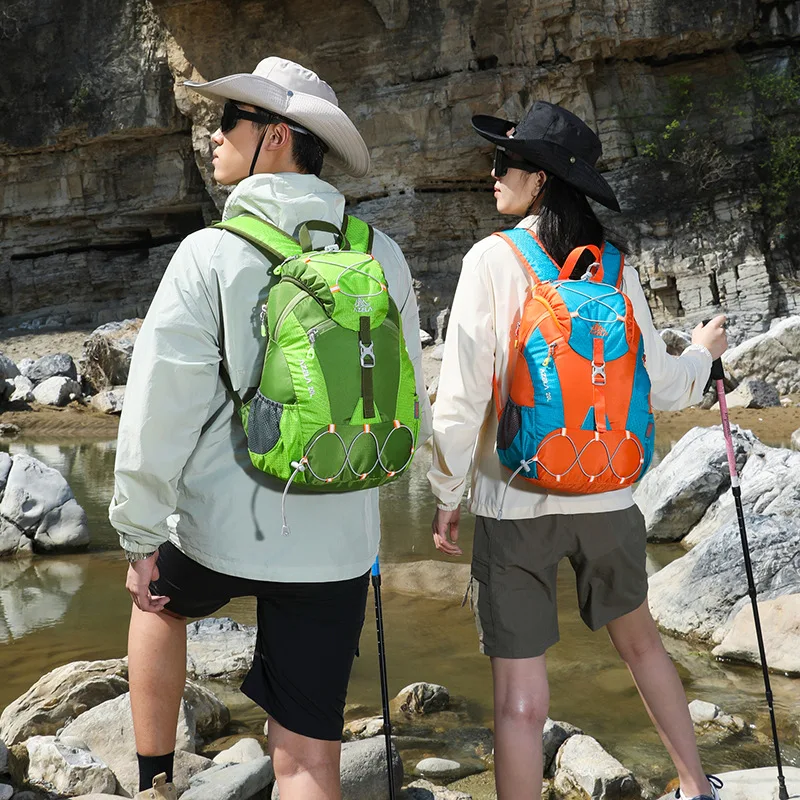 Waterproof color collision nylon cloth outdoor riding cross-country mountaineering backpack light large capacity backpack