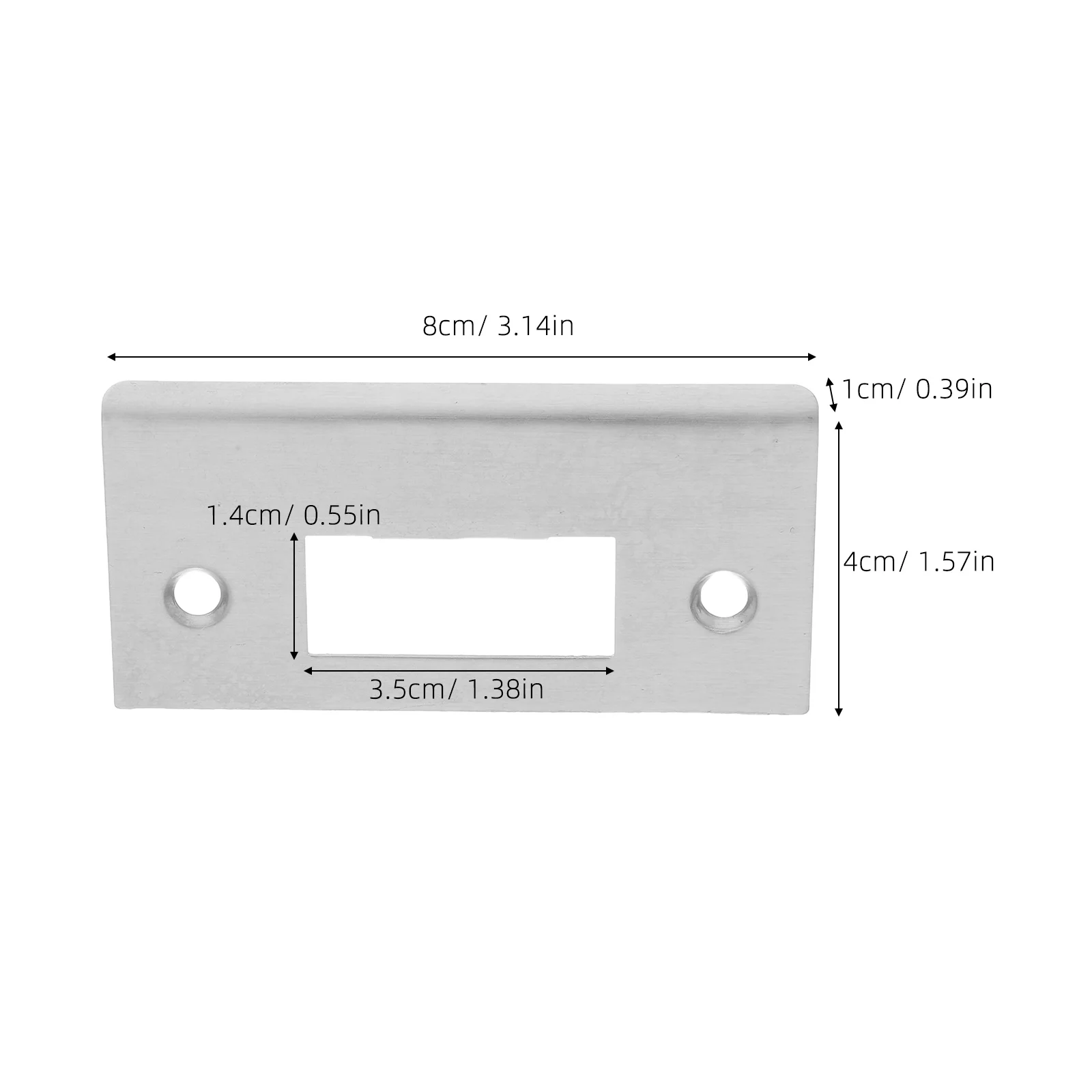 6 個のステンレス鋼ストライクプレート 3.15 X 1.57 インチ ドアロックラッチ修復用 木製室内ドア 耐久性のあるセキュリティ