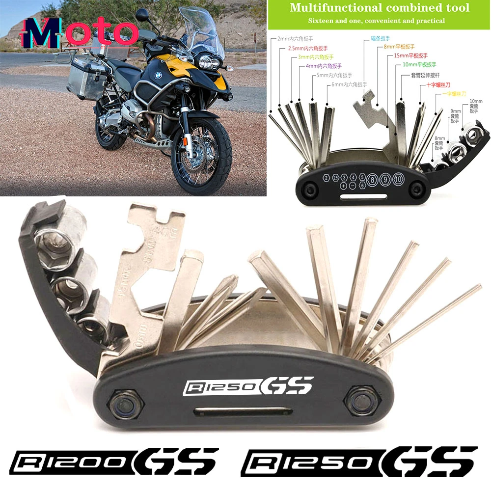 For BMW R1250GS R1200GS Motorcycle Tool Repair Screwdriver Set & Portable Security Anti-Theft Fixed Helmet Lock R 1250 1200 GS