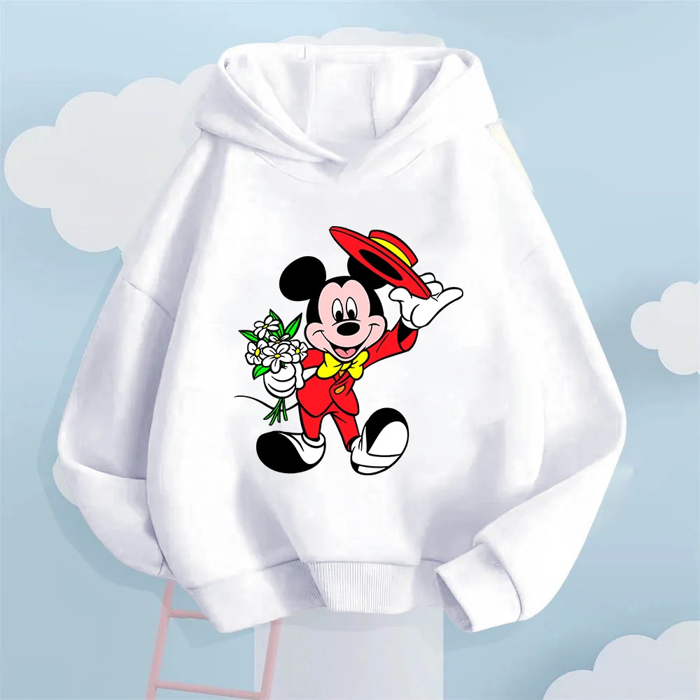 

Disney Mickey pattern print Halloween autumn and winter children's tops street boys and girls casual sports hooded sweatshirt