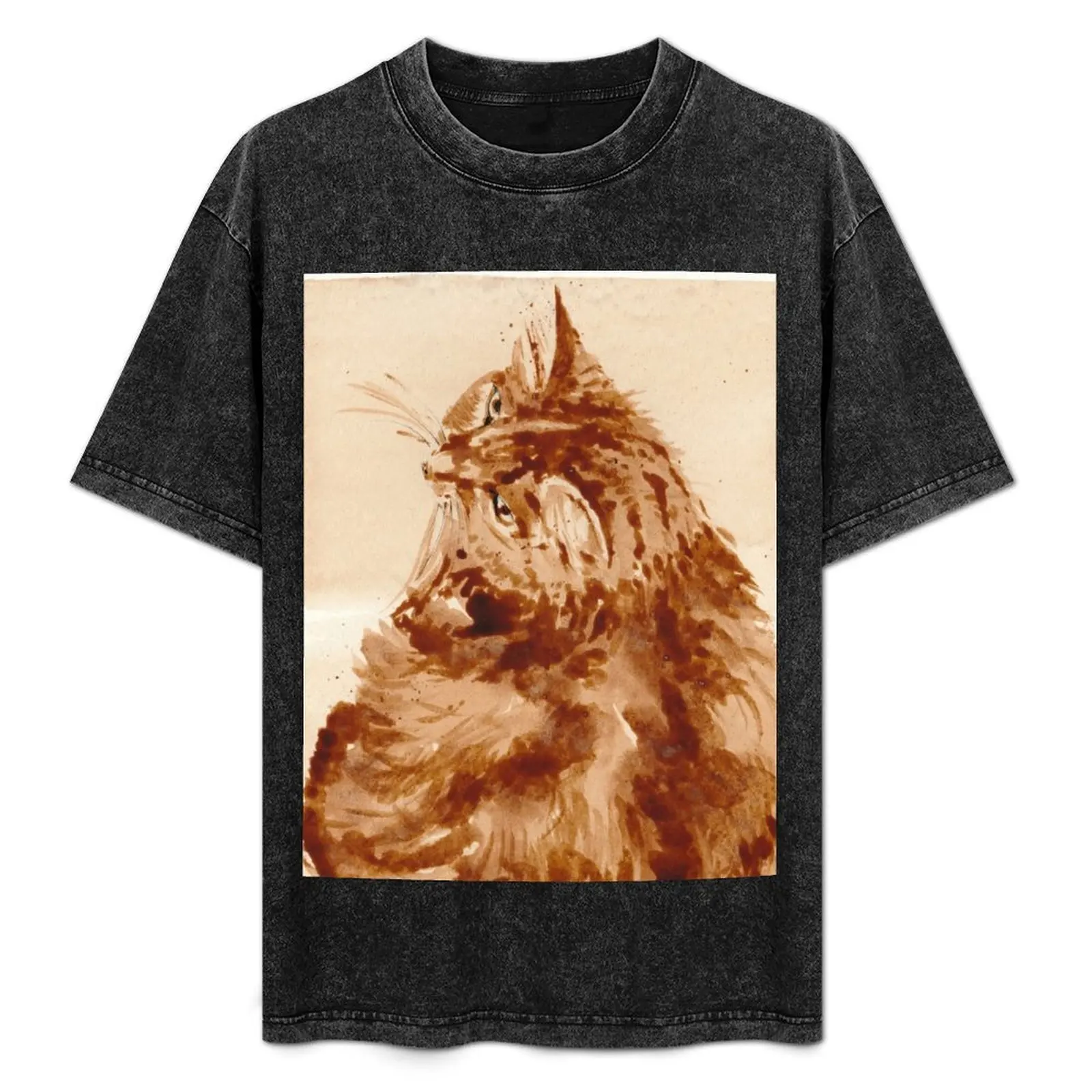 

Coffee Series: My Cat T-Shirt Basic Simple Design Short Sleeve Shirt
