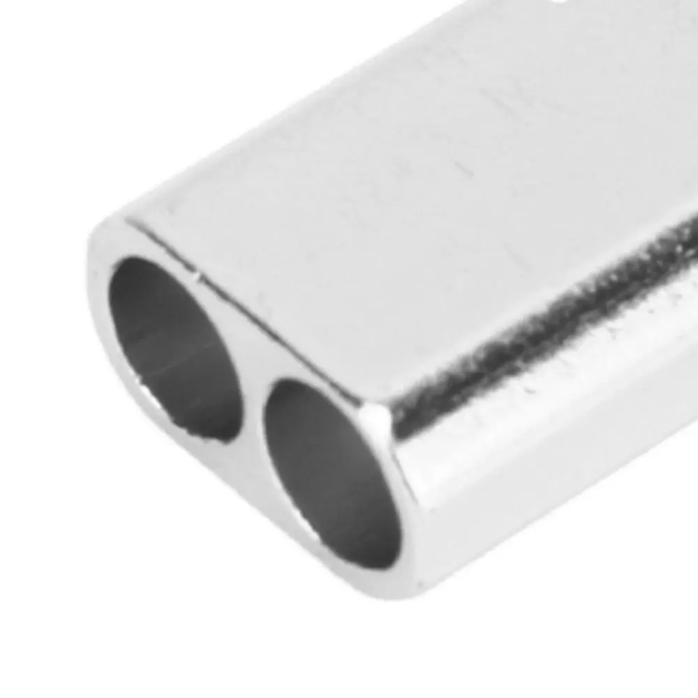 10 Pcs Durable Aluminum Alloy Emergency Survival Whistle 120dB Loud Loud Sound Double Tube Whistle High Frequency Whistle Hiking
