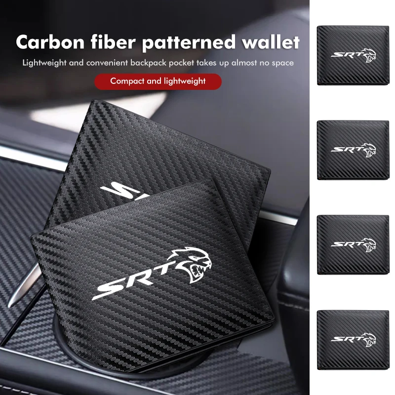 Car Driver License Bag Documents ID Card Holder Purse Wallet For Dodge SRT Charger Jcuv Challenger RAM Journey Caravan