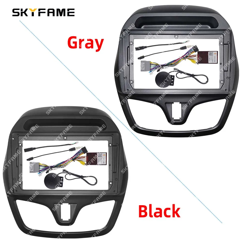 SKYFAME Car Frame Fascia Adapter Canbus Box Decoder Android Radio Dash Fitting Panel Kit For Spark Baic Beat Daewoo Matiz