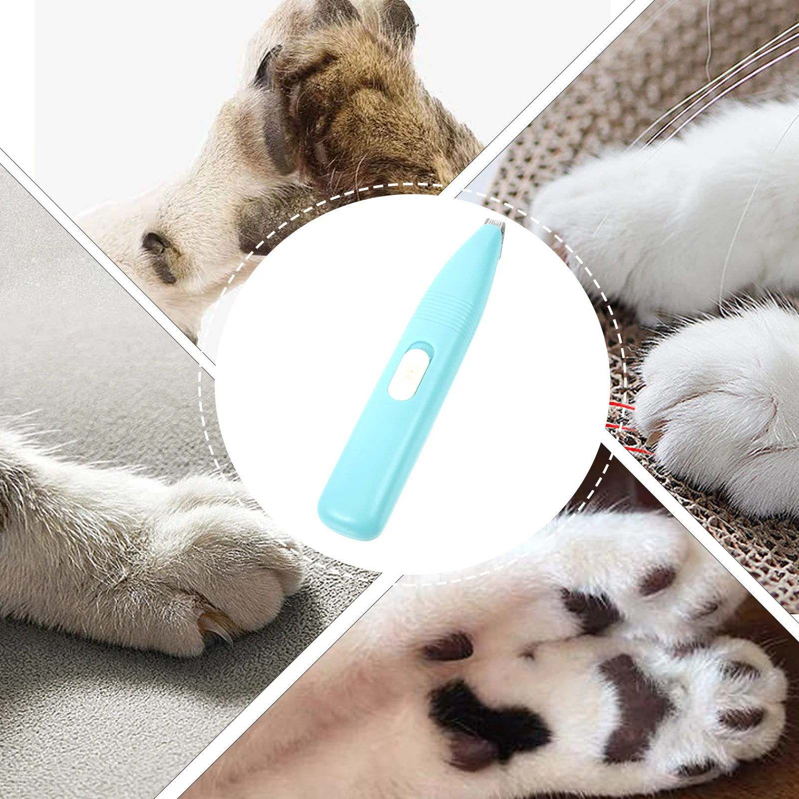 

Quiet Electric Dog Cat Trimmer for Paws and Face High Wear-Resistant Blades Safe for Delicate Skin Easy to Handle