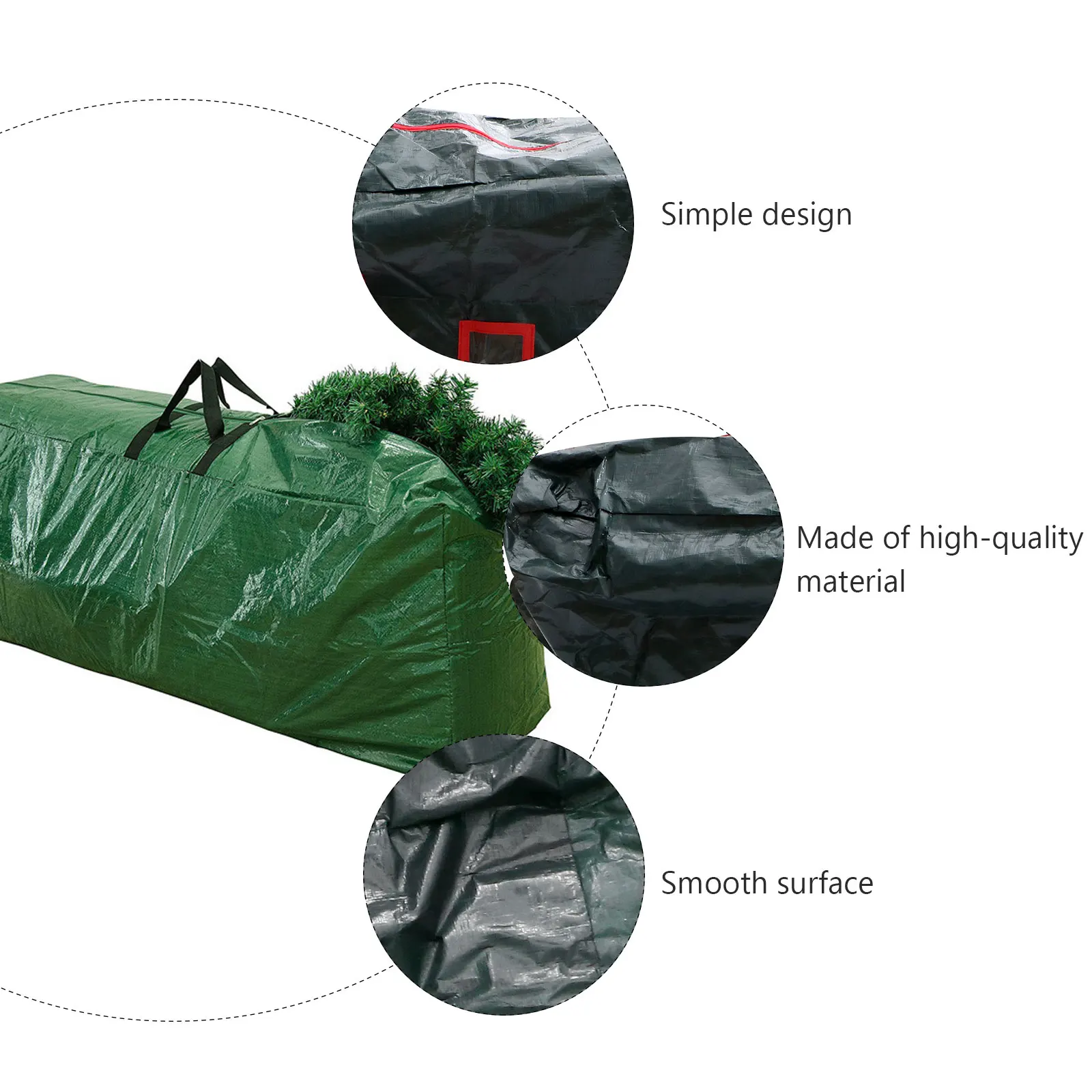 Bolsa de almacenamiento para árbol de Navidad a prueba de agua, guirnalda, tela de polietileno, bolsa para exteriores