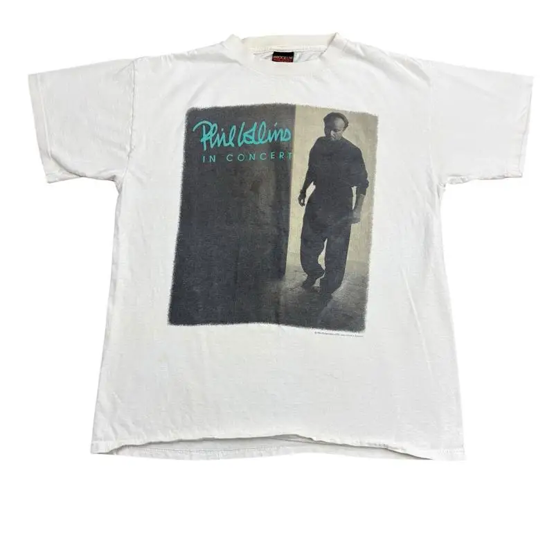 Vintage 90s Phil Collins T Shirt Men Äôs Large Both Sides Album Band Concert USA
