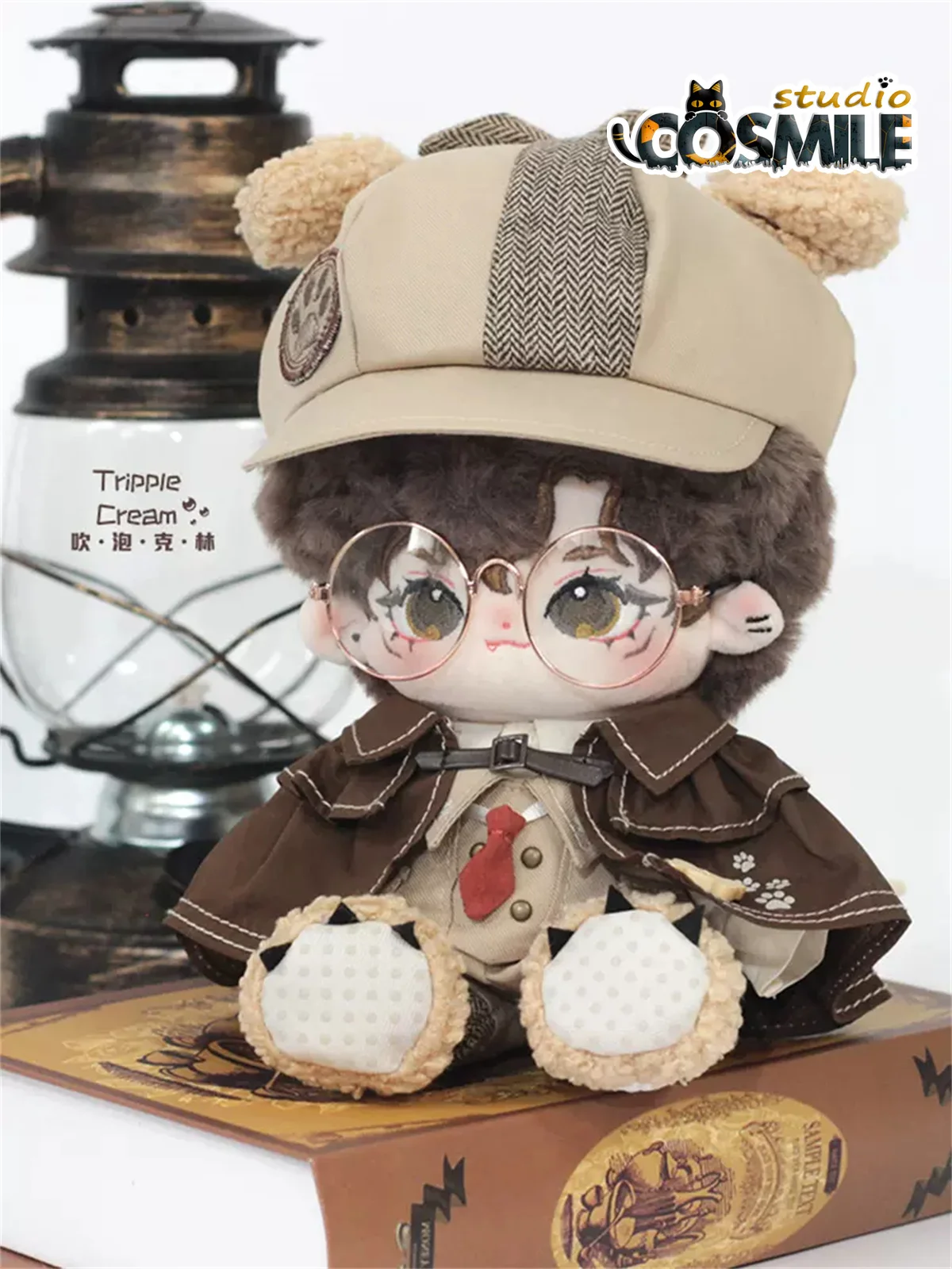 No Attributes Idol Cute Inu Dog Puppy Detective Fashion Costume Stuffed 20cm Plush Dol Accessories Doll's Clothes KL