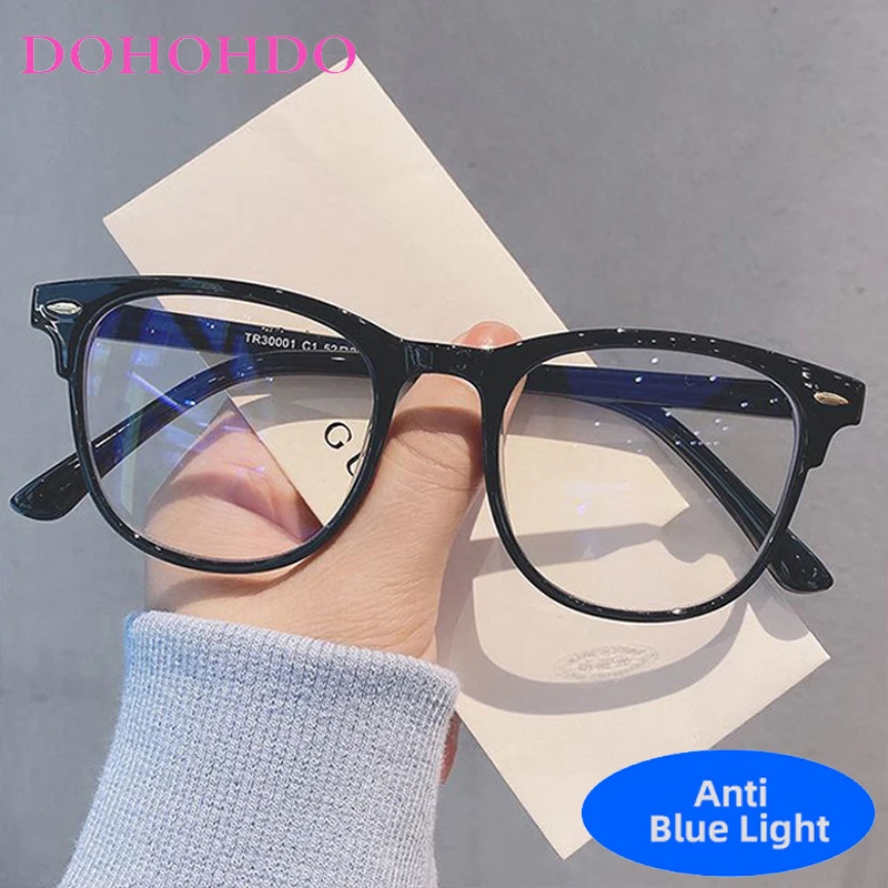 

Retro Classic Rivets Decoration Brand Designer Small Square Blue Light Blocking Glasses Women Men Optical Eyeglasses Lentes Очки