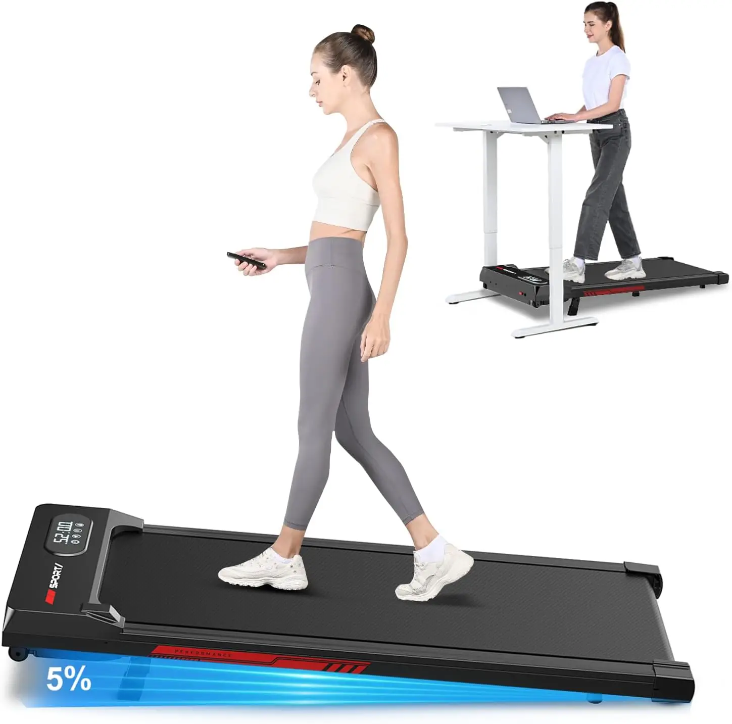 

Walking Pad, 5MPH Under Desk Portable Treadmill for Home walking pad exercise machine exercise bike running machine home