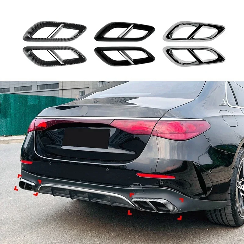 

Car Tail Throat Decor Frame For Mercedes-Benz E W214 2024+ Car Exhaust Pipe Trim Cover Stickers