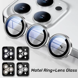 Metal Ring Lens Glass for iPhone 15 Pro Max 15pro Alloy Camera Protector Back Lens Film Cap Cover with Positioner