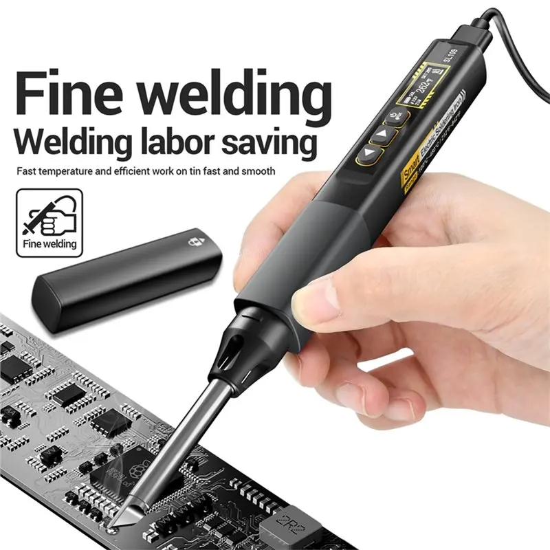 a04g-sl109-soldering-iron-electric-adjustable-temperature-75w-multimeter-voltage-rechargeable-100℃-450℃-repair-welding-tool
