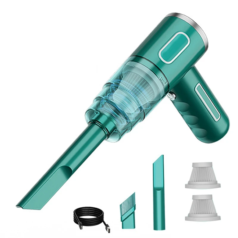 

Car Vacuum Cleaner Portable Wireless Vacuum Cleaner Cordless Handheld Vacuum Home Car Dual Use Mini Vacuum Cleaner Green Parts