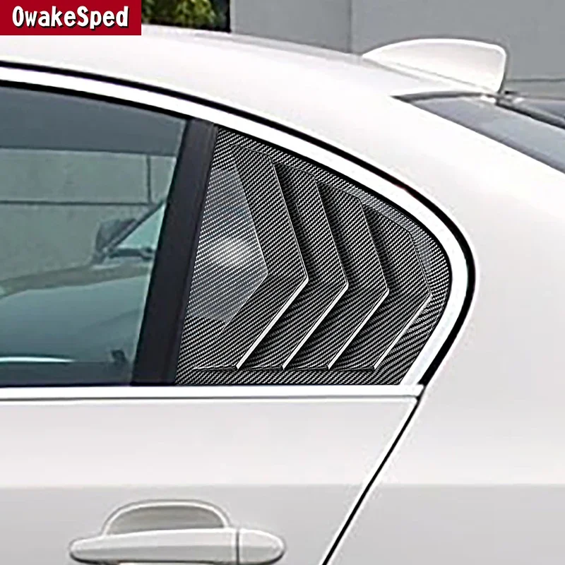 

Rear Window Triangle Panel Shutter Louver Cover Sticker For BMW 5 Series E60 2004-2010 Exterior Car Accessories Carbon Pattern