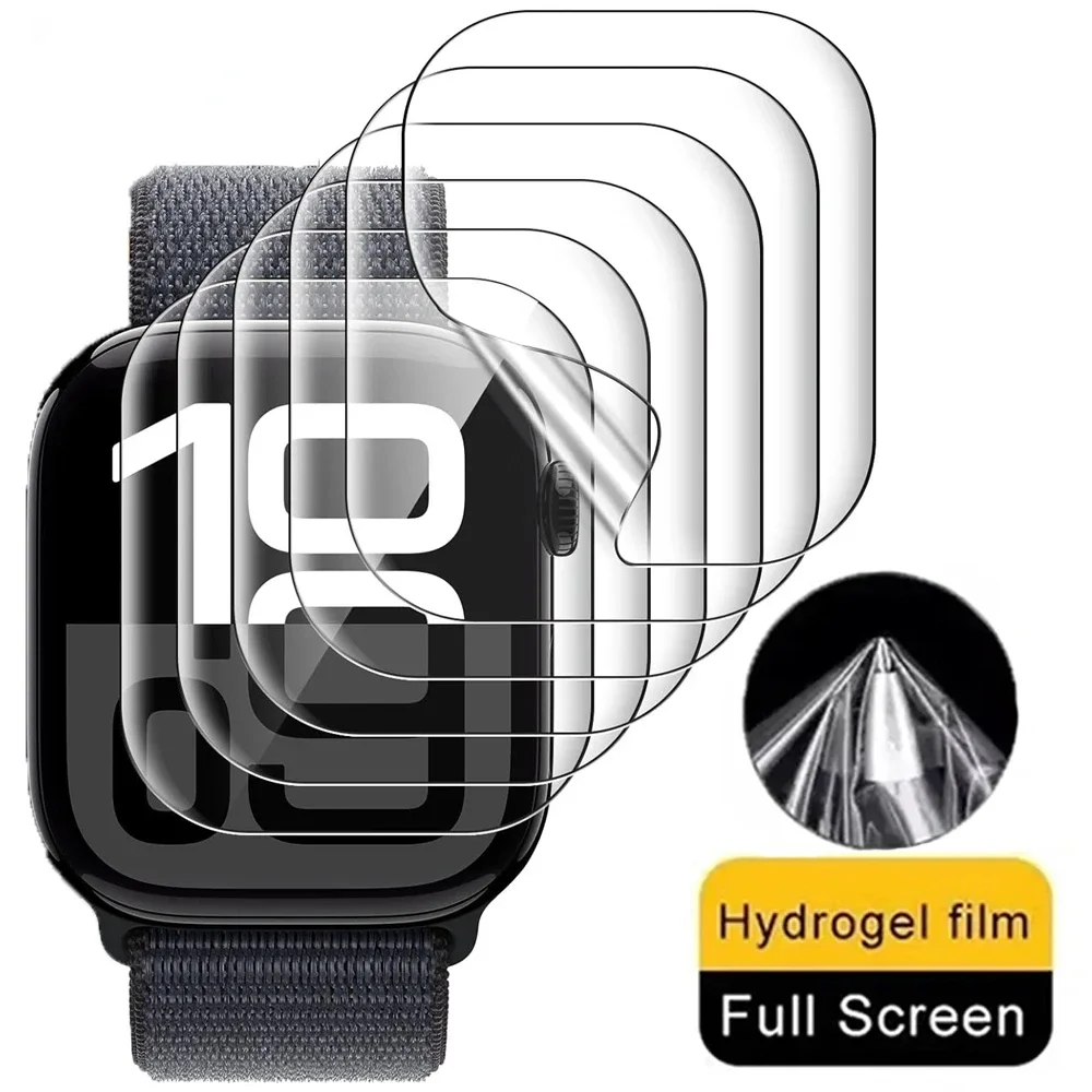 Glass Screen Protector Film For Apple Watch Ultra 10 9 8 7 6 5 SE HD Soft Hydrogel Film iWatch 46mm 42mm 45mm 49mm 41mm 44/40mm