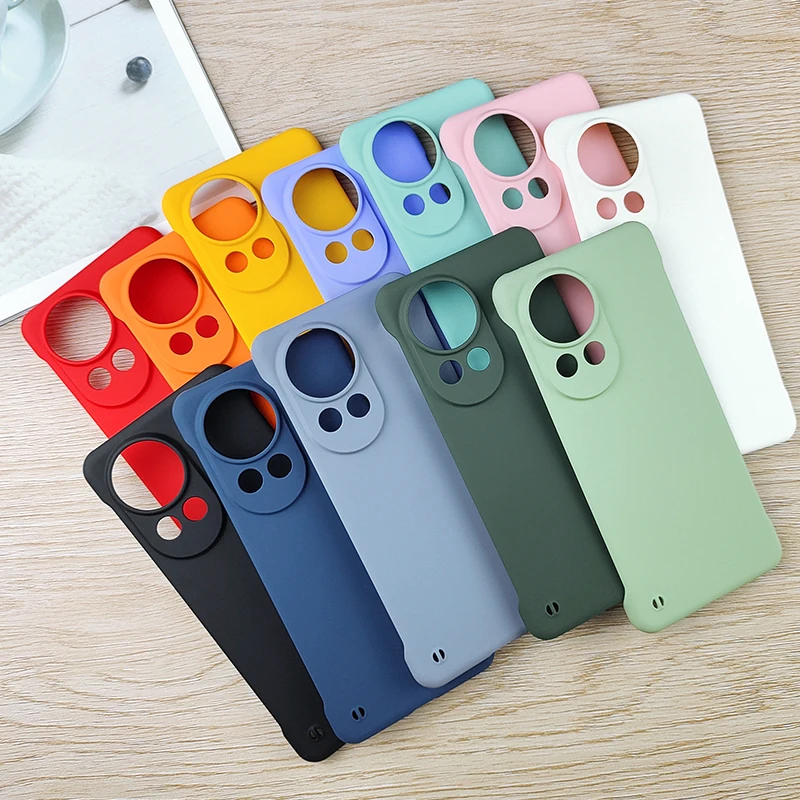 Candy Color Frameless Matte Case For Huawei nova 12 nova12 Pro Ultra Lite Active Slim Hard PC Shockproof Bumper Cover