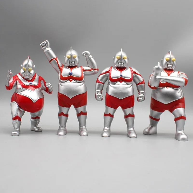 Anime Fat Ultraman Action Figures GK Spoof Ultraman Figurine PVC Model Collection Ornament Toys Birthday for Children Gifts