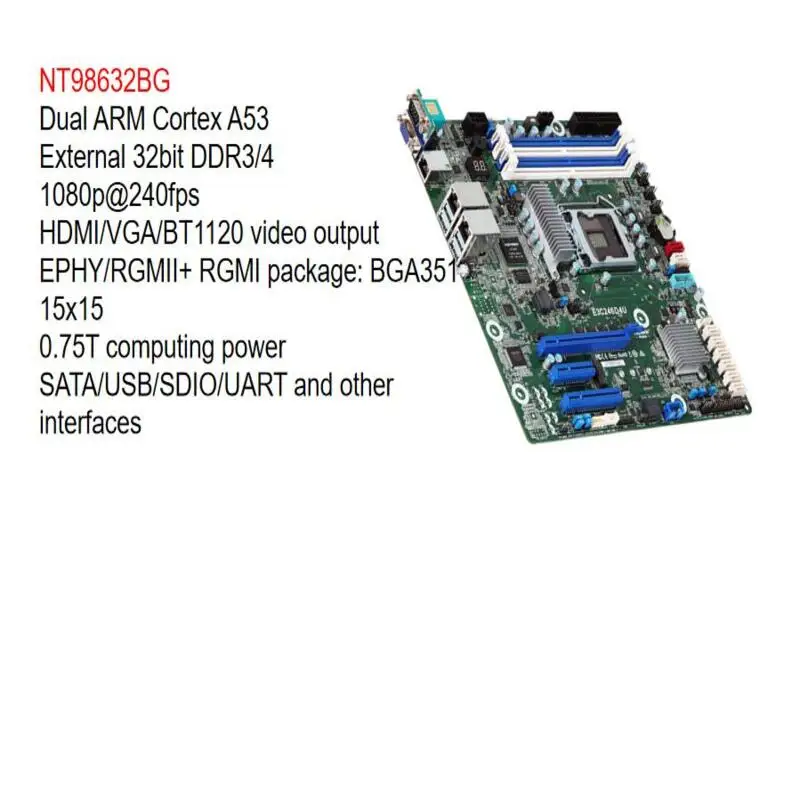 

5Pcs/Lot Free Shipping NT98632/AI Chip 0.75T Computing Power /NVR/1080p@240fps Decode Electronics Components