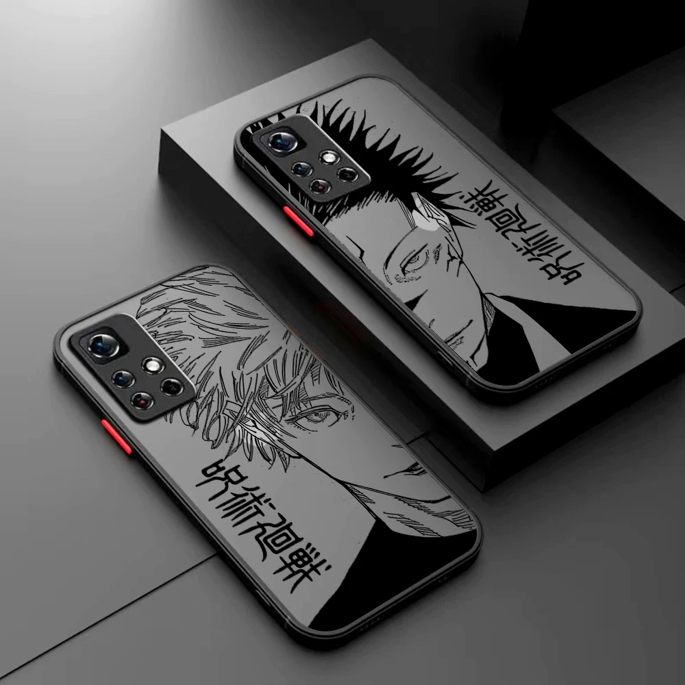 Jujutsu Kaisen Anime Phone Case For Samsung S24 S23 S22 S21 S20 S10 FE Note20 Note10 Plus Ultra Lite 5G Matte Transparent Cover