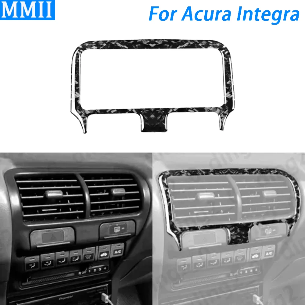 

For Acura Integra 1994-2001 Forged Carbon Fiber Center Air Vent Outlet Panel Cover Decorative Car Interior Accessories Sticker