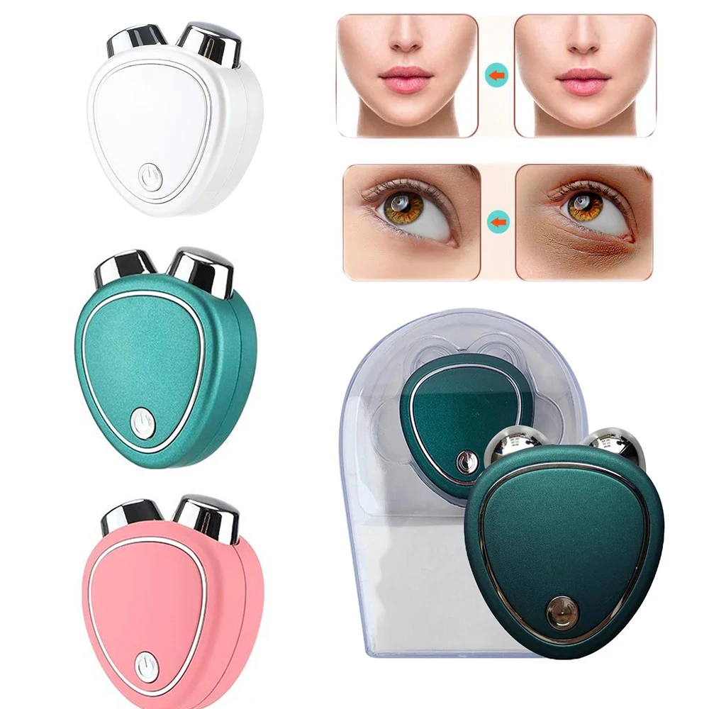 EMS Facial Machine Microcurrent Face Massager Lift Roller Skin Tightening Rejuvenation Wrinkle Remove Ultrasonic Gel Skin Beauty