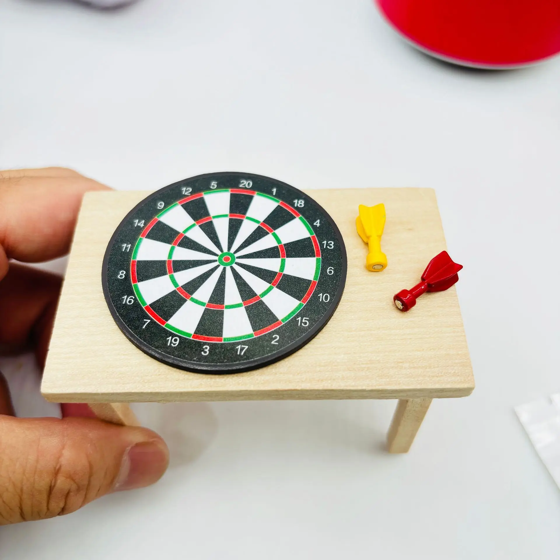 Miniature Dollhouse Wall Decor Outdoor Model Magnetic Dart Board Microscale Decorations Home Accessories Fridge Magnets