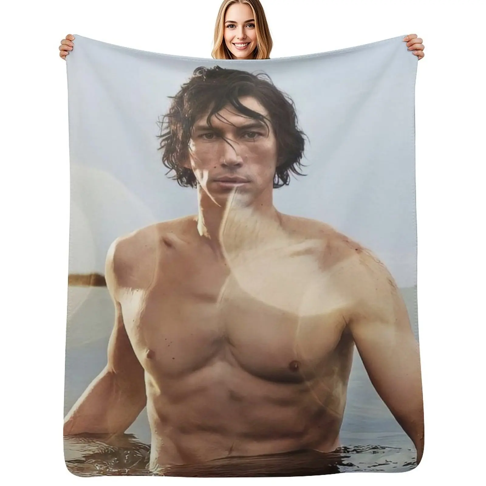 adam driver Throw Blanket Soft Sherpa Fleece Warm Blanket for Winter