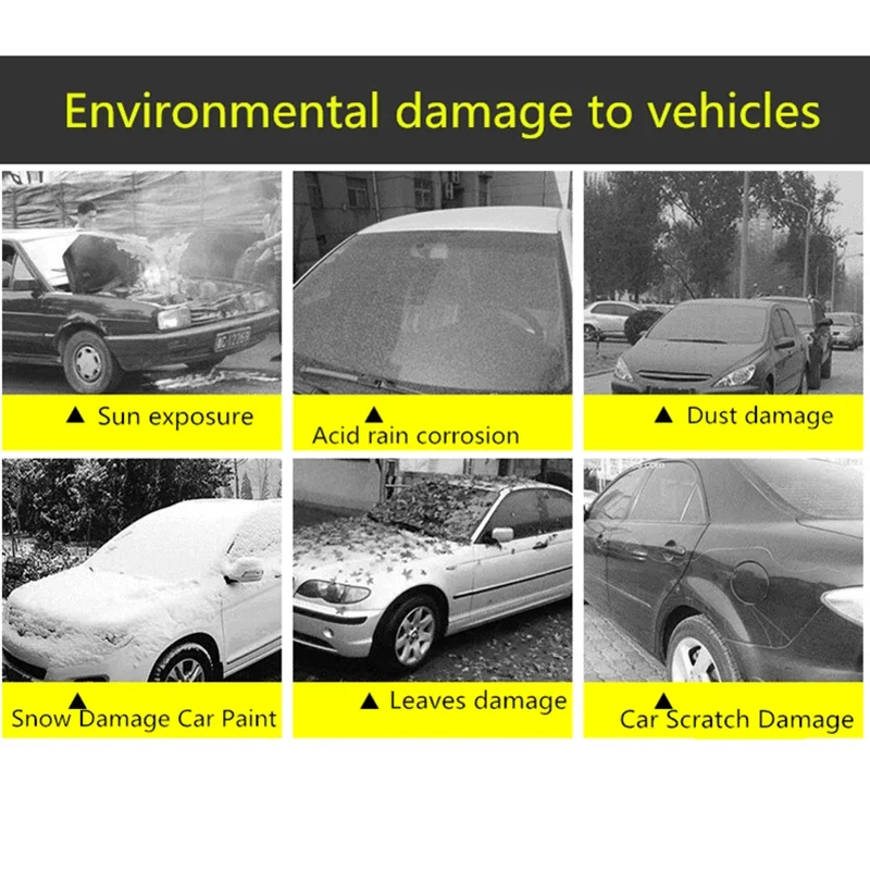 Universal Sun Car Covers Dust Anti-snow Ice UV Shade Cover Foldable Light Silver Auto Outdoor Car Protector Windshield Cover