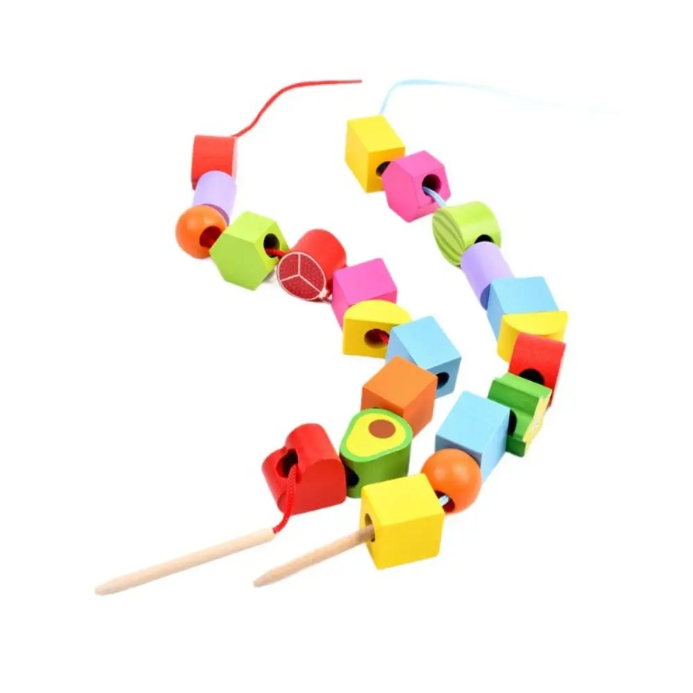 Geometrische kleurvorm Cognitie Speelgoed Fruit Kleurvorm Montessori Stapels Blokken Puzzelspel Uitdagingen DIY