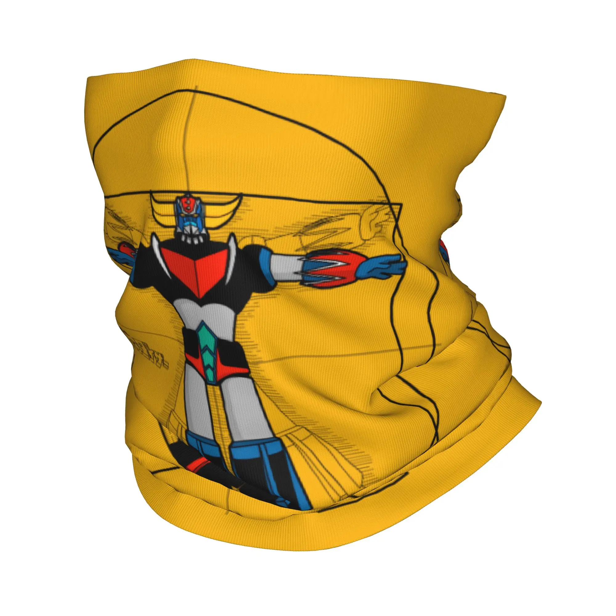 UFO Robot Grendizer Vitruvian Man Winter Headband Neck Ski Camping Tube Scarf Japanese Goldrake Anime Face Bandana Gaiter