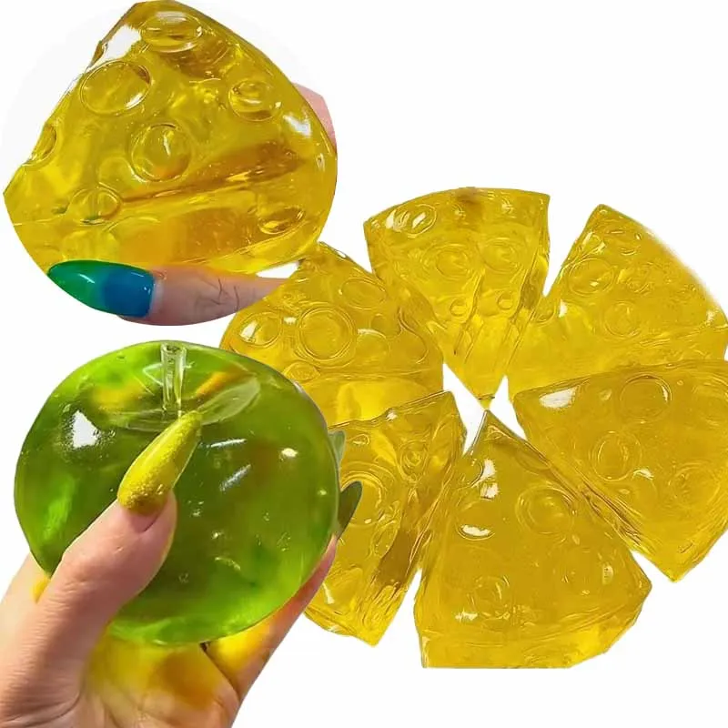 

Мягкая игрушка-антистресс в форме зеленого яблока с медом и сыром, квадратная, для взрослых, для снятия стресса после учебы