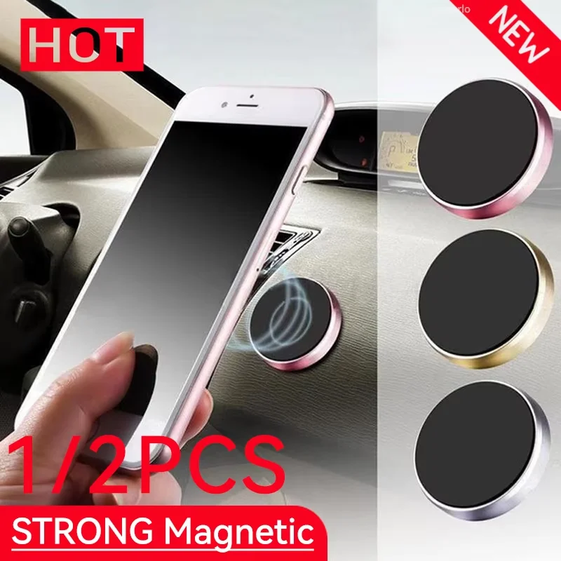 

1/2PCS Magnetic Car Phone Holder Stand Magnet Car Mount Bracket GPS Mobile Support In Car Bracket For iPhone Samsung Xiaomi