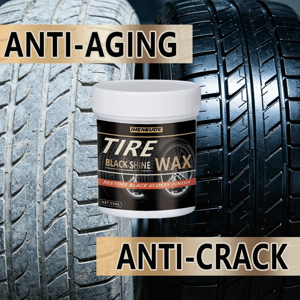 Long-Lasting Car Care Tire Wax - Gloss Enhancement, Black Care & Anti-Aging Protection High Gloss Tire Cream, Tire Repair Wax