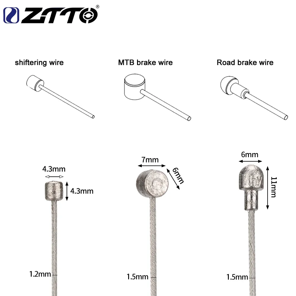 

ZTTO Mountain Road Bike Brake Wire Zinc Plated Bicycle Speed Wire Fixed Shifter Cable Core Inner Wire 2 PCS