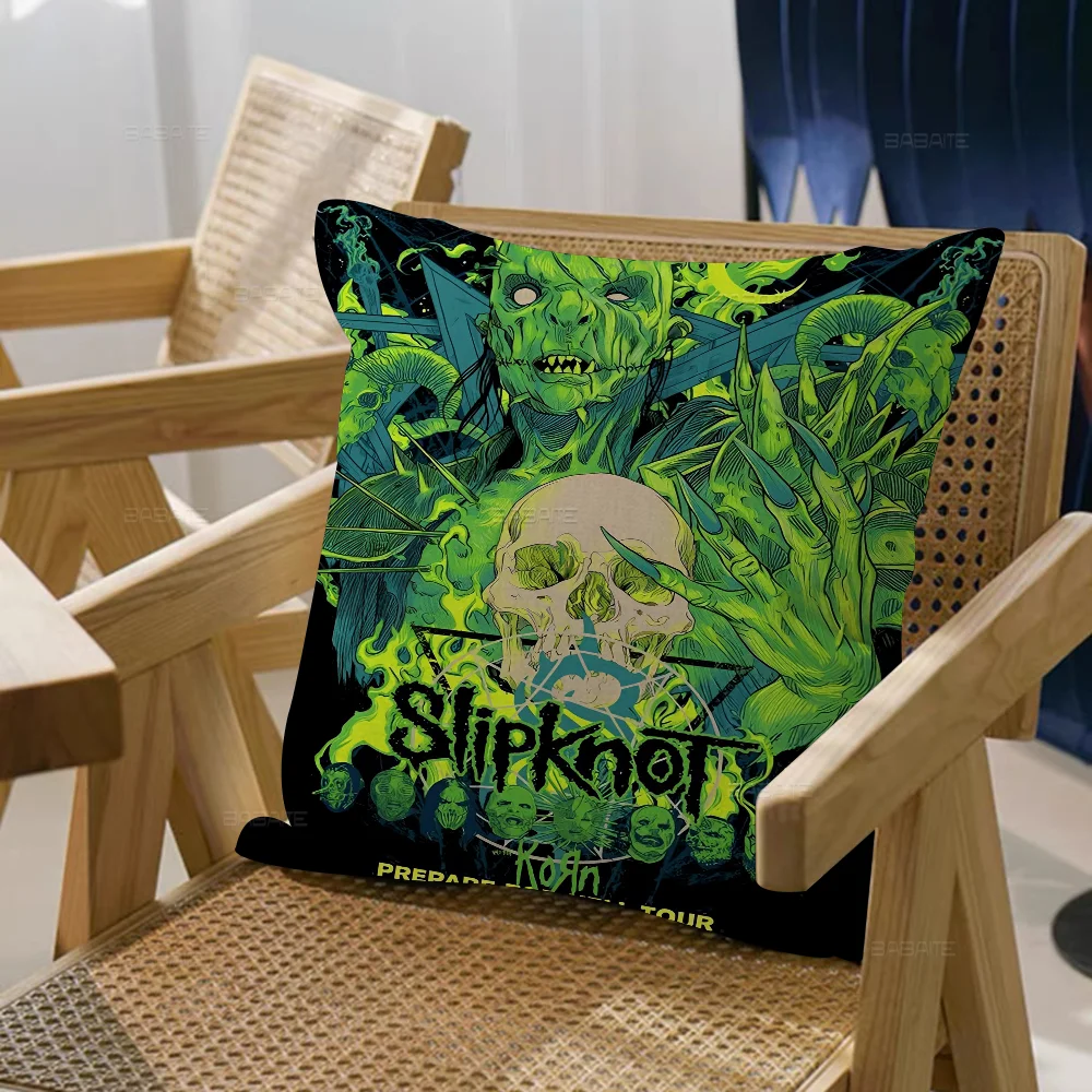 Classic Heavy Metal Rock S-Slipknot Pillow Gift Home Office Decoration Bedroom Sofa Car Cushion Cover Case 45x45