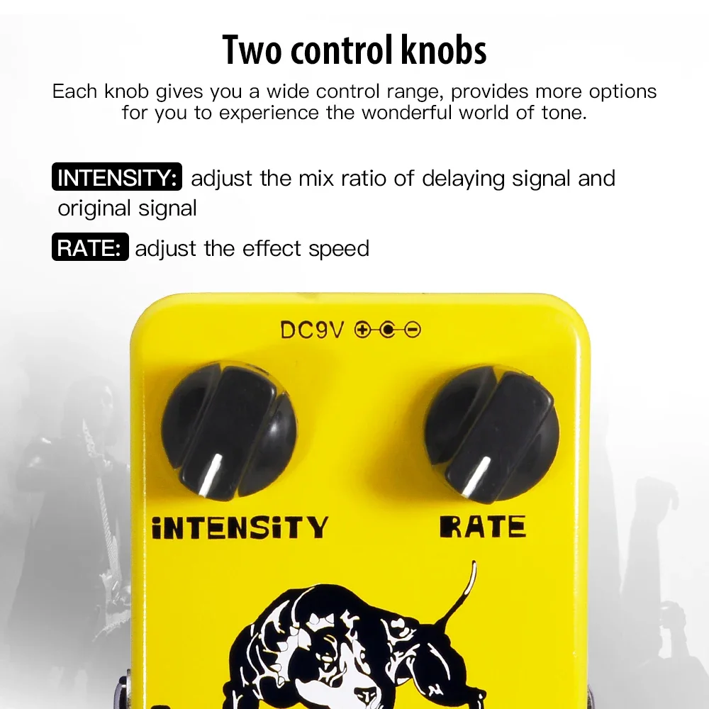 JOYO JF-09 تأثير الغيتار الكهربائي دواسة اهتزاز دواسة الكلاسيكية مُضخّم صوت محاكاة اهتزاز تأثير دواسة الغيتار الملحقات #5