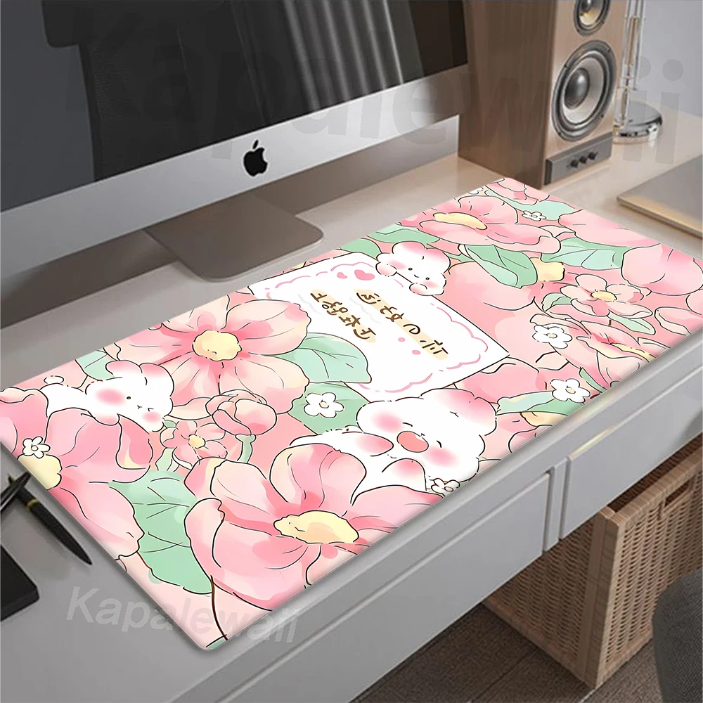 Kawaii roztomilá myš blok herní notebook hra vycpávky myš rohož podložka pod myš коврик для мыши psací stůl blok mousepads růžová koberec 900x400mm