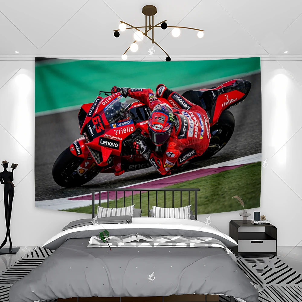 Motorcycle Tapestry Fashion Tractor Background Dormitory Bedside Garage Club Decoration Room Living Room Hanging Cloth