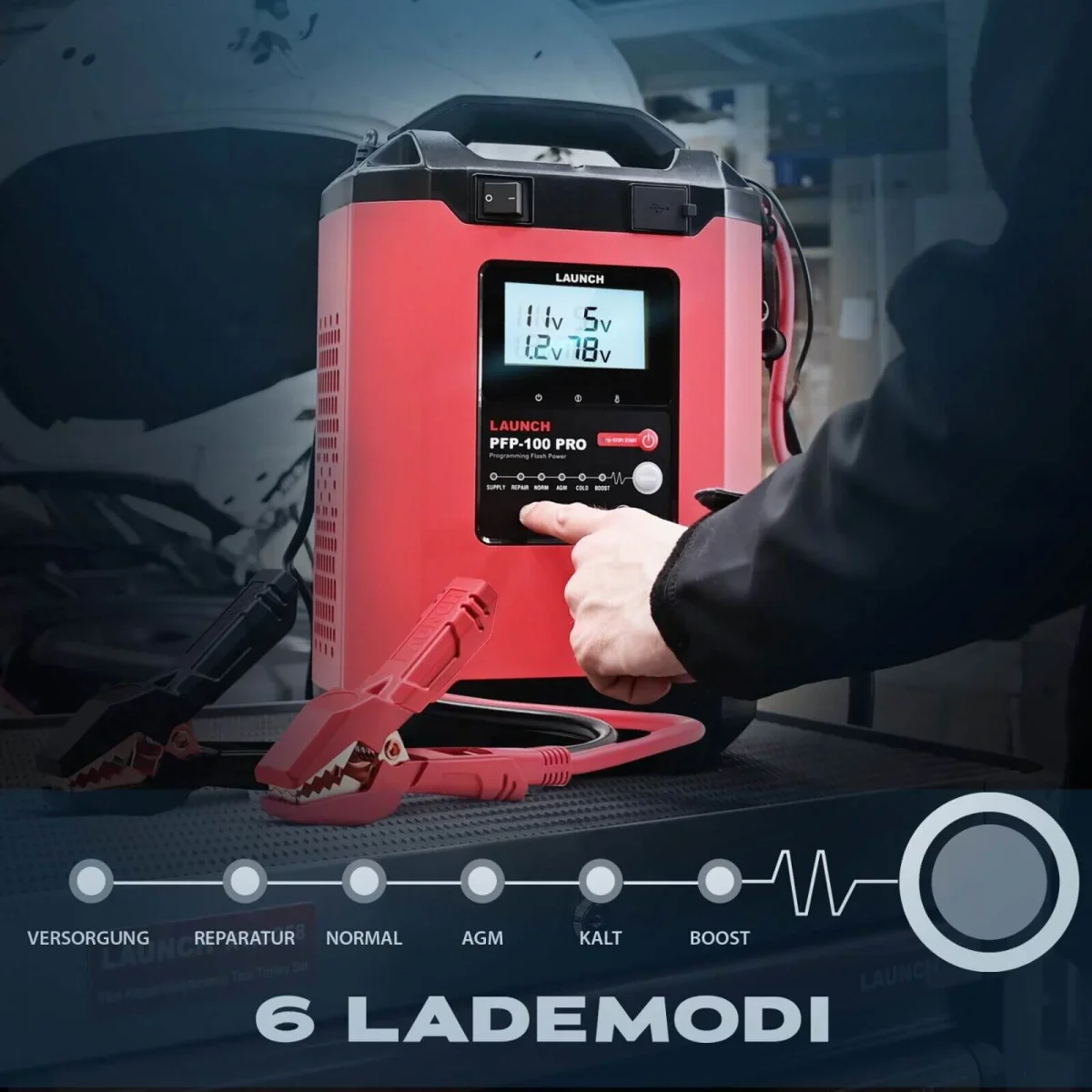 Launch 24V/12VPFP-100 PRO Auto Voltage Stabilizer Vehicle ECU programming Battery Charger ECU Programming Flash Power