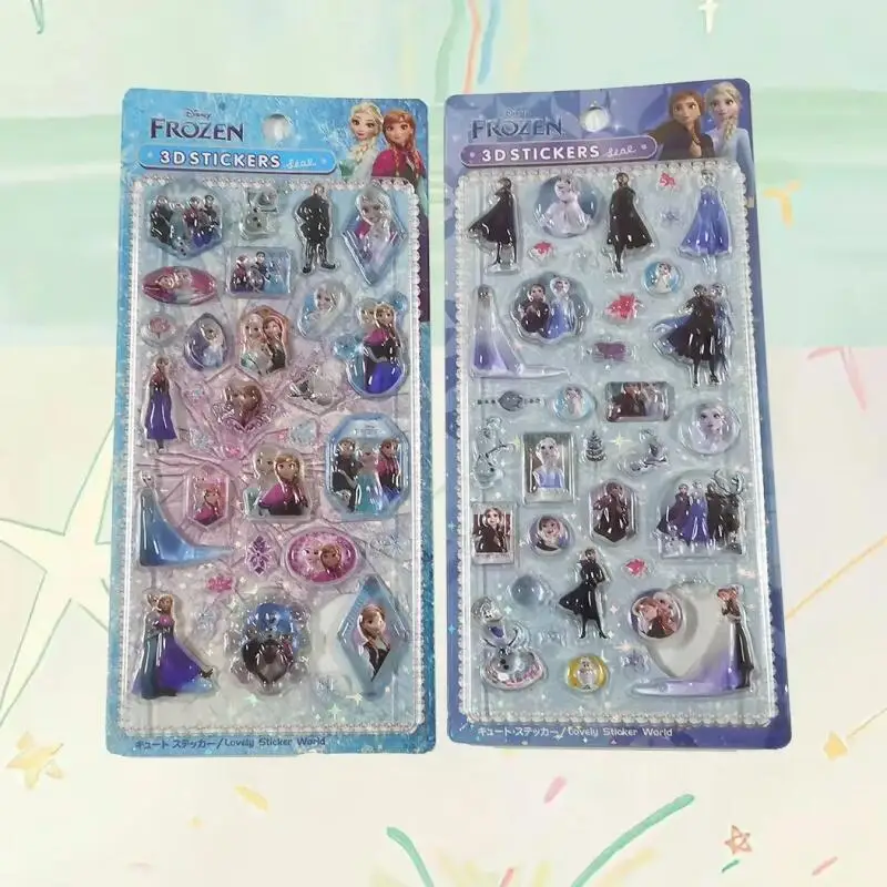 

Disney Elsa Princess Cartoon Creative Stickers Stitch Relief 3D Sticker Toy Diy Hand Account Birthday Gifts for Boys and Girls
