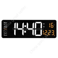 16-Inch Large Screen Function Display Clock Nordic Digital Clock Simple Living Room Led Wall Clock 6626