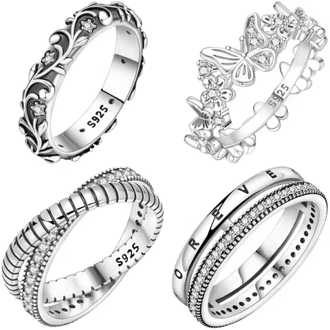 Orstarry S925 Sterling Silver Vintage Pattern Closed Ring For Women Original Finger Ring Jewelry Party Fine Trendy Gifts