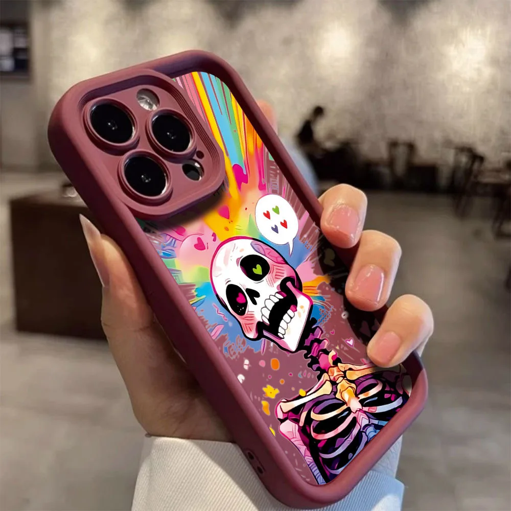 Funda de calavera de Color estilo Pop para Infinix Note 30 Pro Infinix Note 30 Vip Note 12, funda gruesa de silicona suave