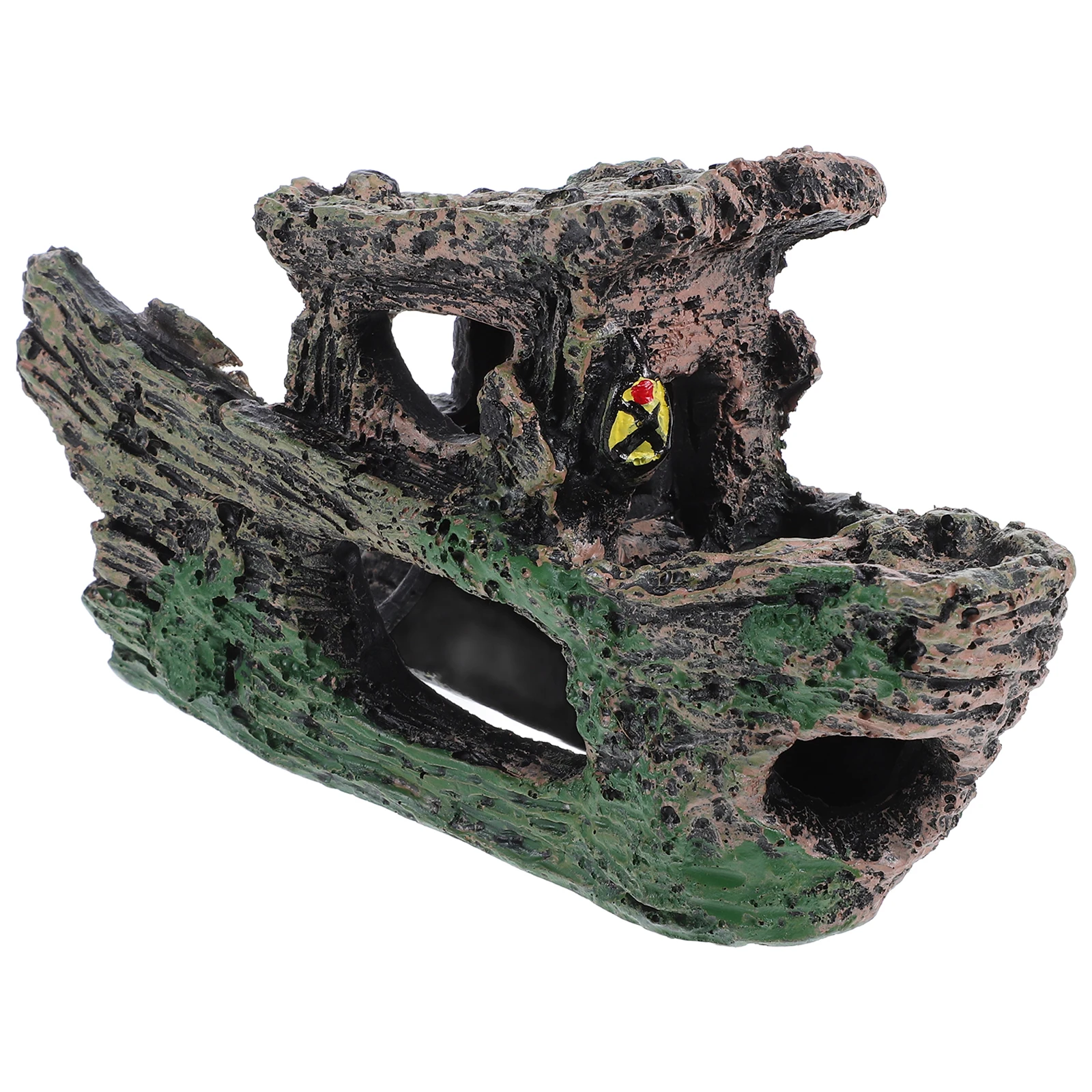 

Shipwreck Rockery Resin Mountain Cave Decor Aquarium Driftwood Shelter Fish Terrarium Glass Pet SuppliesAquarium