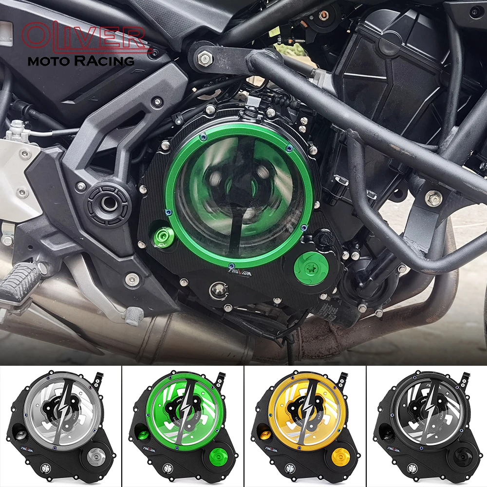 

Защита двигателя и сцепления прозрачная для мотоциклов Kawasaki Z650 Ninja 650 2017-2025, Ninja650 2022 2023 2024