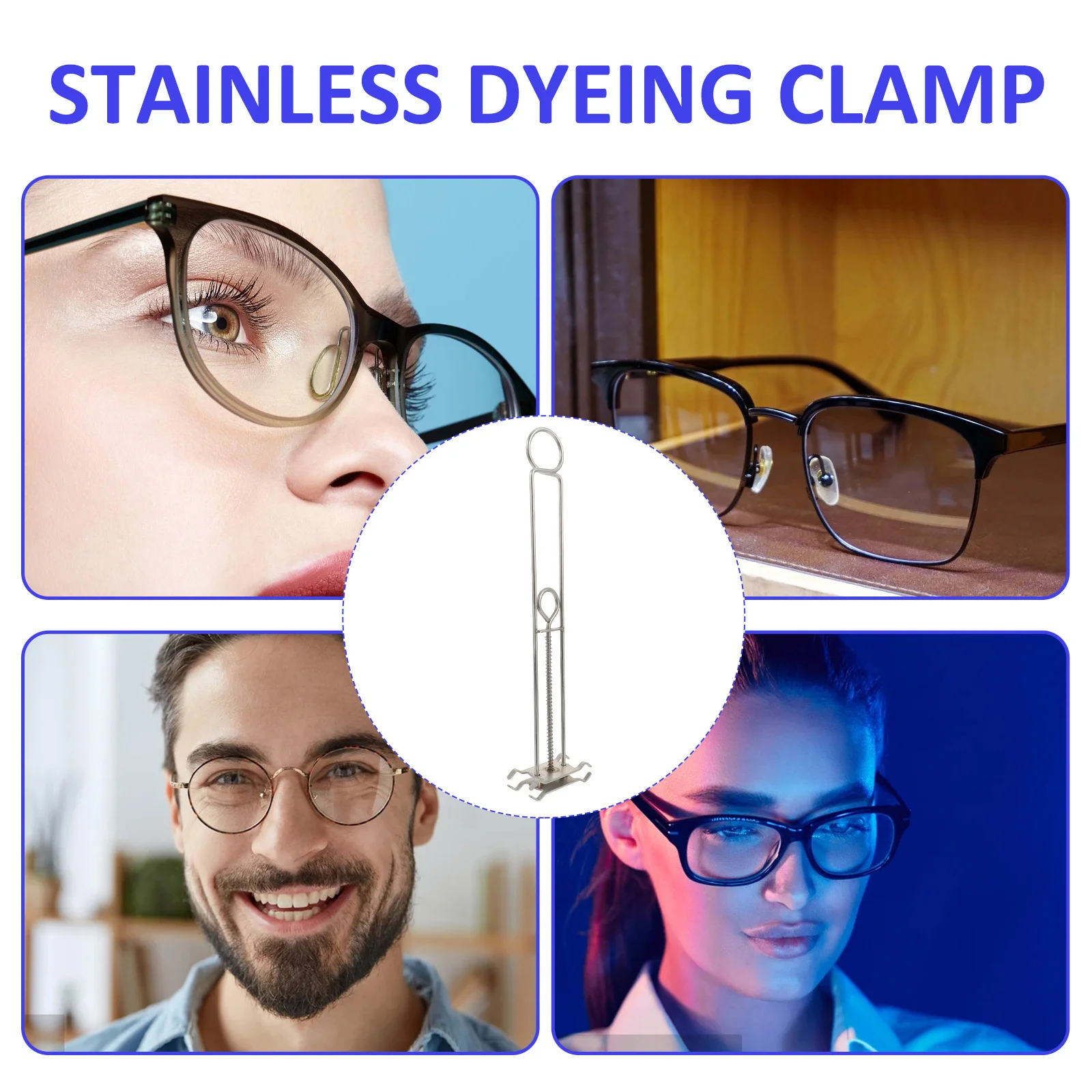 

Glasses Dyeing Rack Spring Tint Holder Durable Stainless Steel Material for Repeated Use Unique Visual Experience