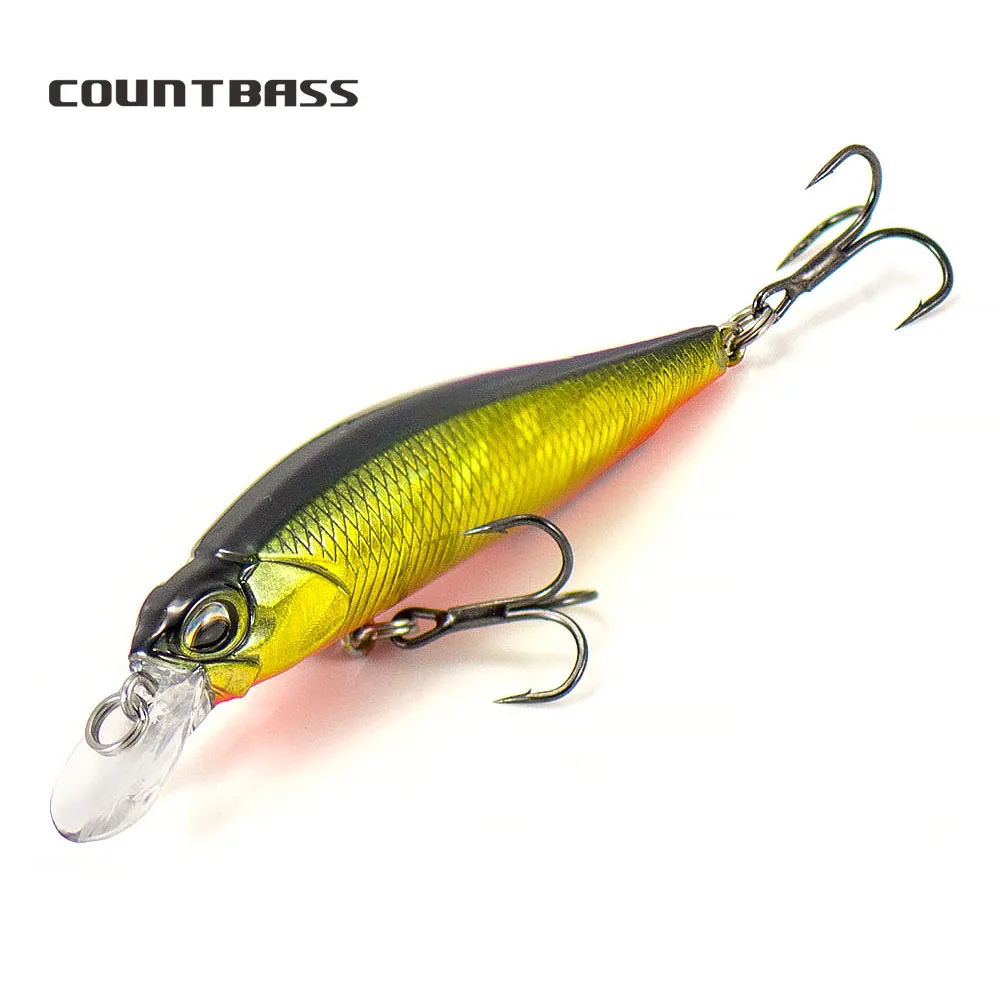 

COUNTBASS Minnow 63mm 5g (2.48'' 0.18oz) Slow Sinking Shad Fishing Plastic Wobbler Perch Leurre Angler’s Lure