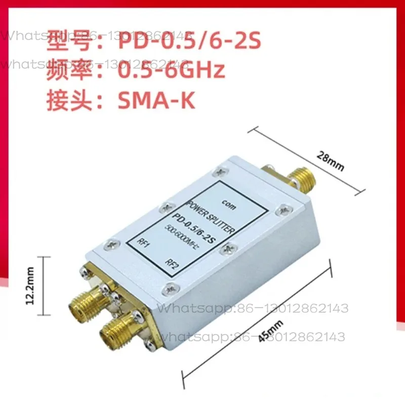 500m-6g RF Power Divider, WiFi, SMA 1 / 2, HF 2 / 2 Power Divider, Splitter