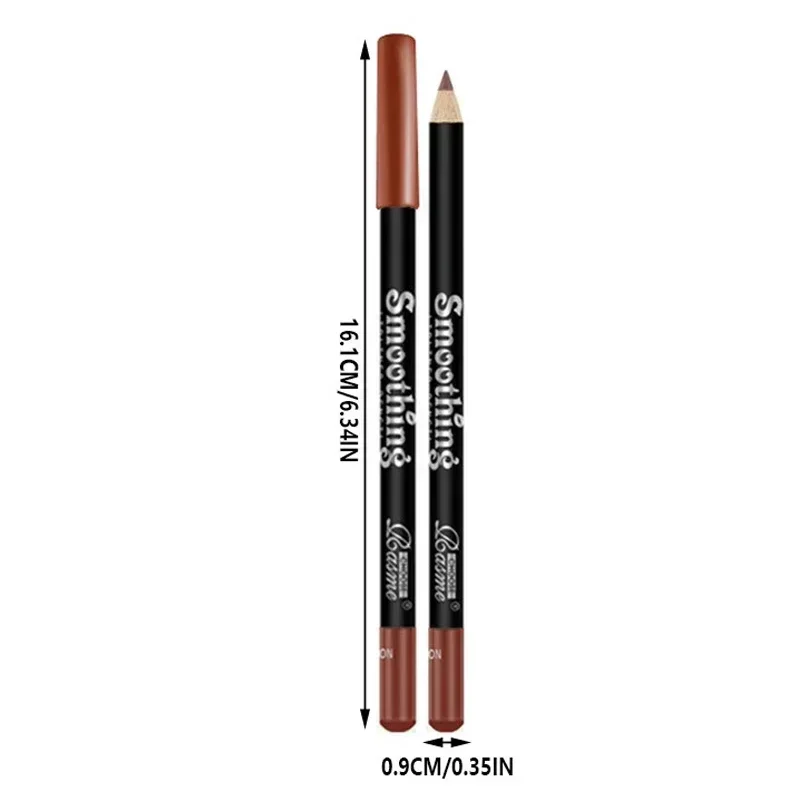 12 Color Matte Lipliner Pencil Long-Lasting Waterproof Plumping Stain Lipstick Natural Brown Lip Liner Professional Makeup